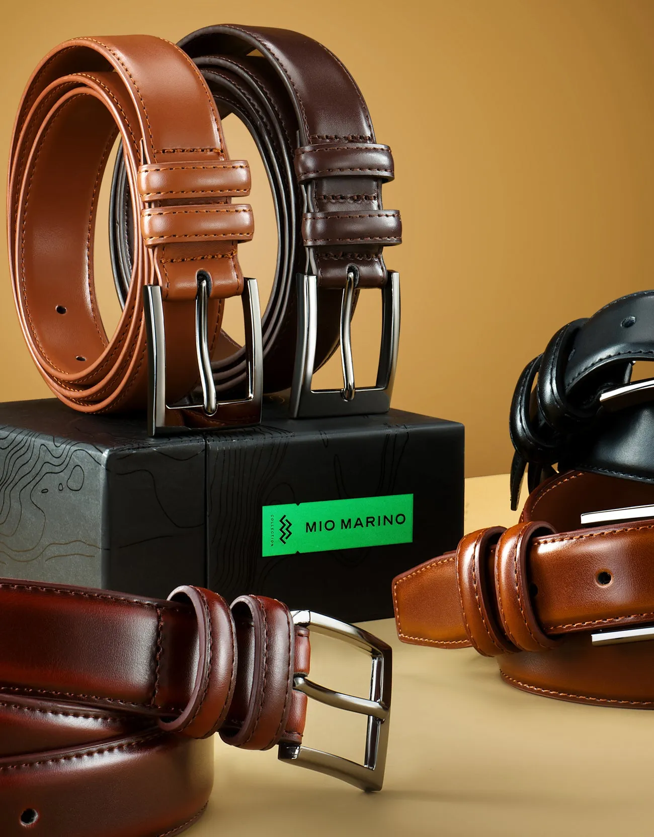 Men's Dual Loop Leather Belt
