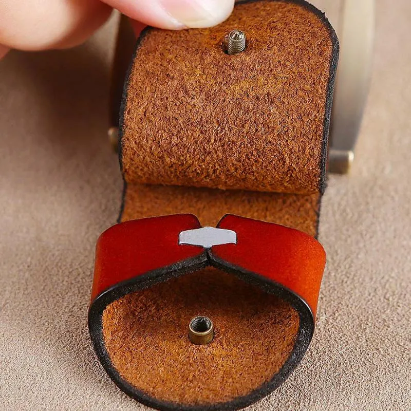 Men's Genuine Leather Braided Belt