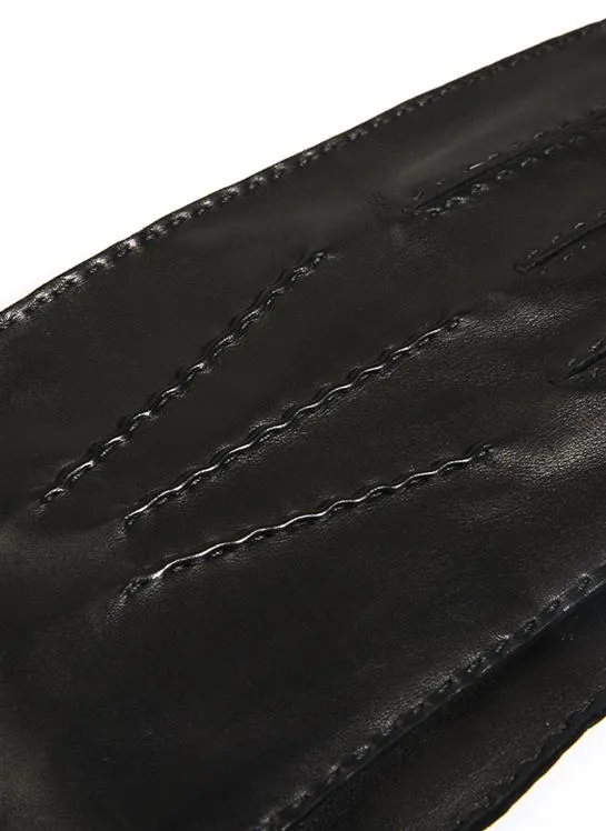 Men's Handsewn Three-Point Silk-Lined Leather Gloves