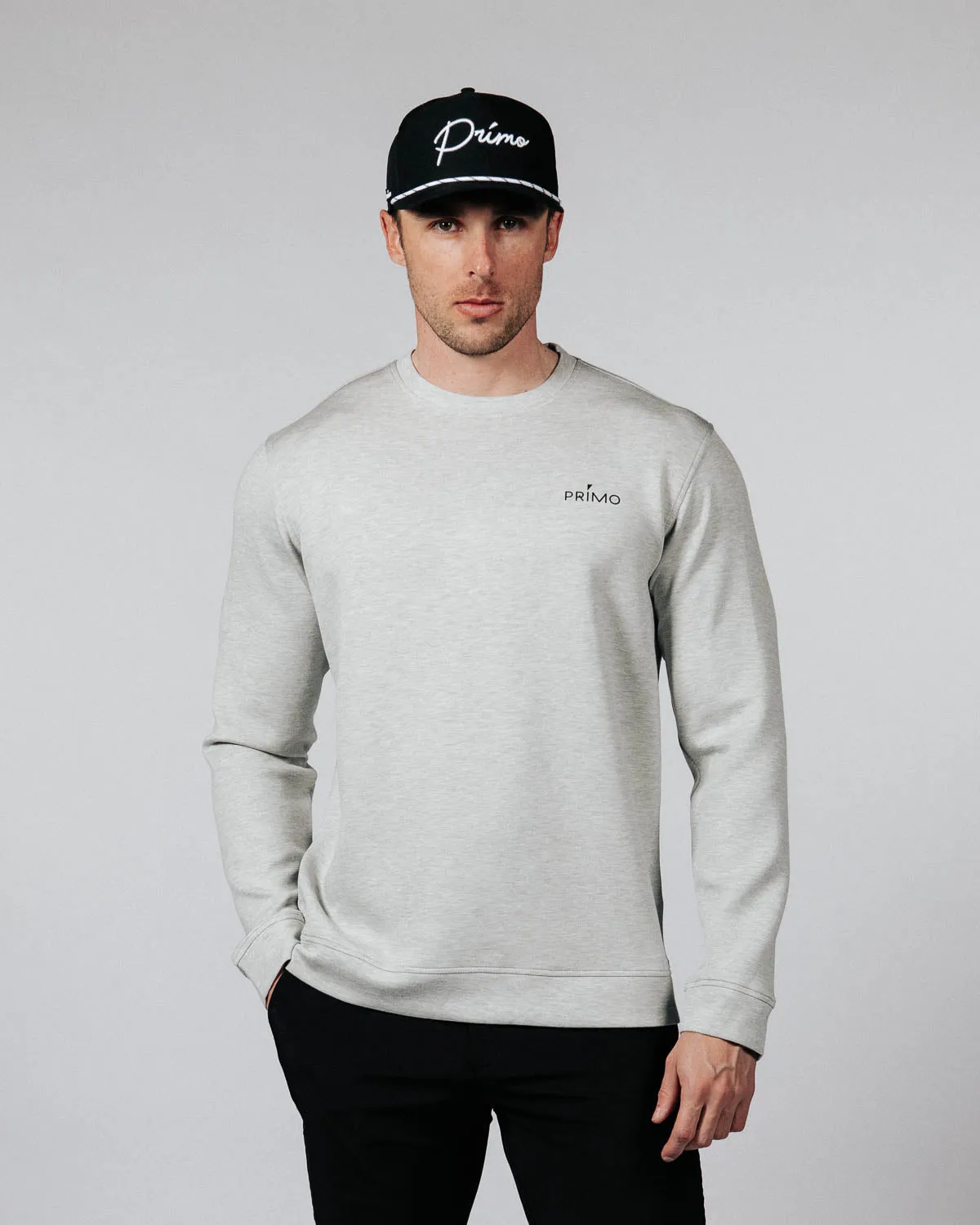 Men's Heather Gray Golf Crew Neck