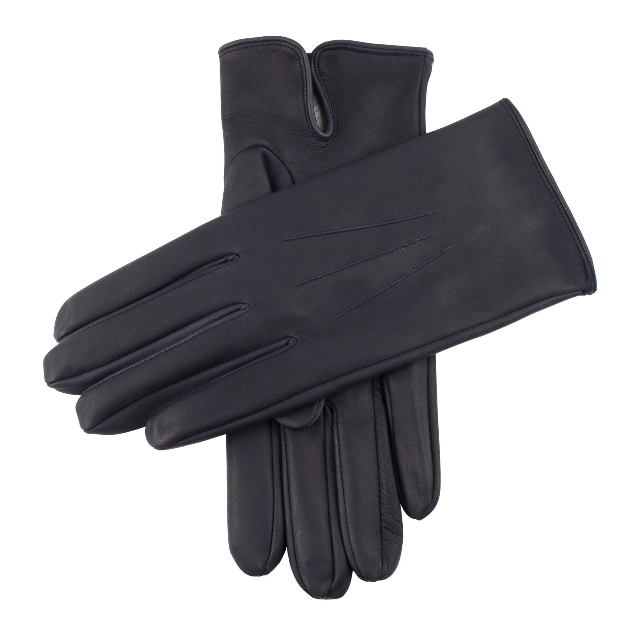 Men's Heritage Three-Point Silk-Lined Leather Gloves