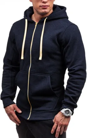 Mens Hoodies,Sweatshirts for Men Zip Up Long Sleeve Pullover Drawstring Hooded Athletic Sweatshirt Gym Hooded Sweaters