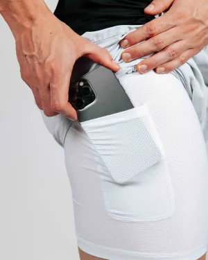 Men's Light Gray Active Shorts w/Liner Men's Light Gray Active Shorts w/Liner