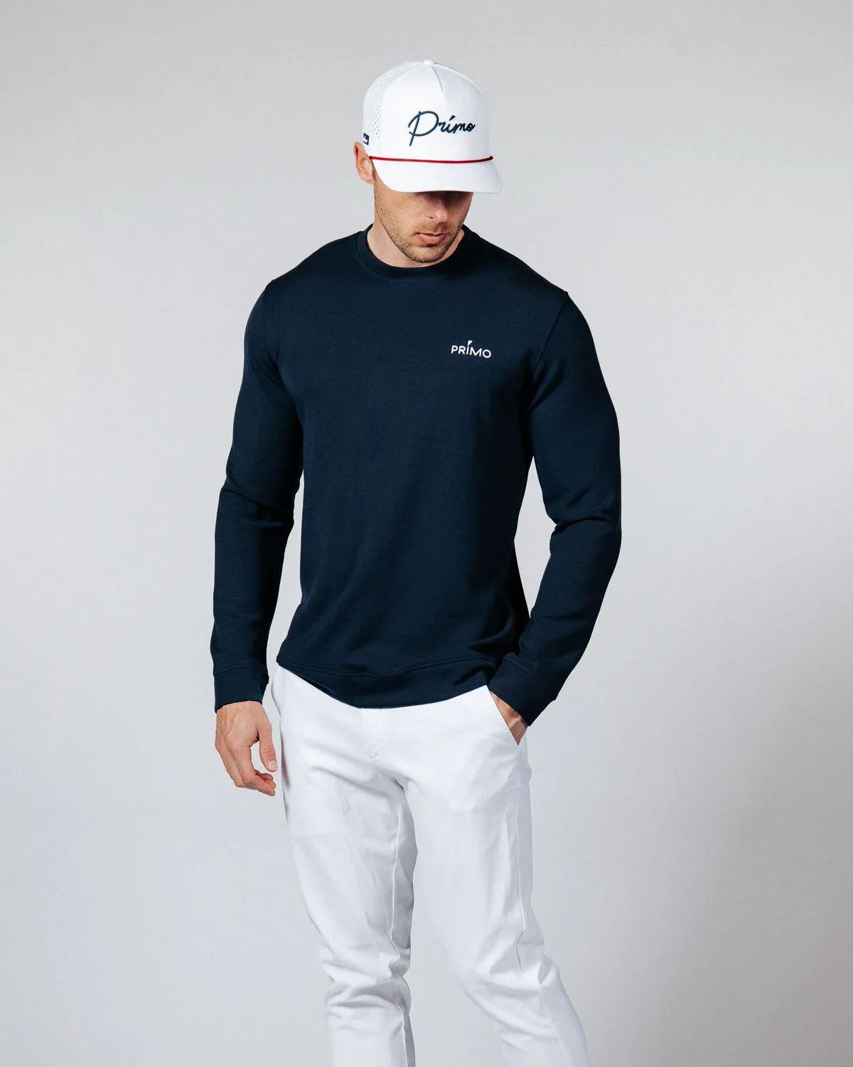 Men's Navy Golf Crew Neck