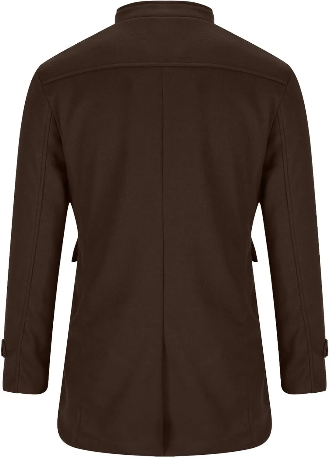 Men's Peacoats Winter Warm Jackets Wool Blend Trench Coats Trendy Single Breasted Overcoats Winter Coats with Pockets