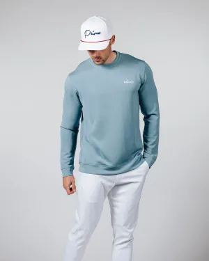 Men's Stone Blue Golf Crew Neck Men's Stone Blue Golf Crew Neck