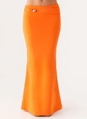 Mention Maxi Skirt - Orange Mention Maxi Skirt - Orange