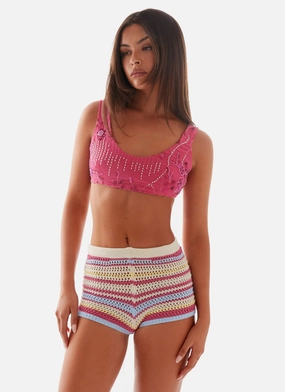 Mercer Sequin Bralette - Fuchsia Mercer Sequin Bralette - Fuchsia