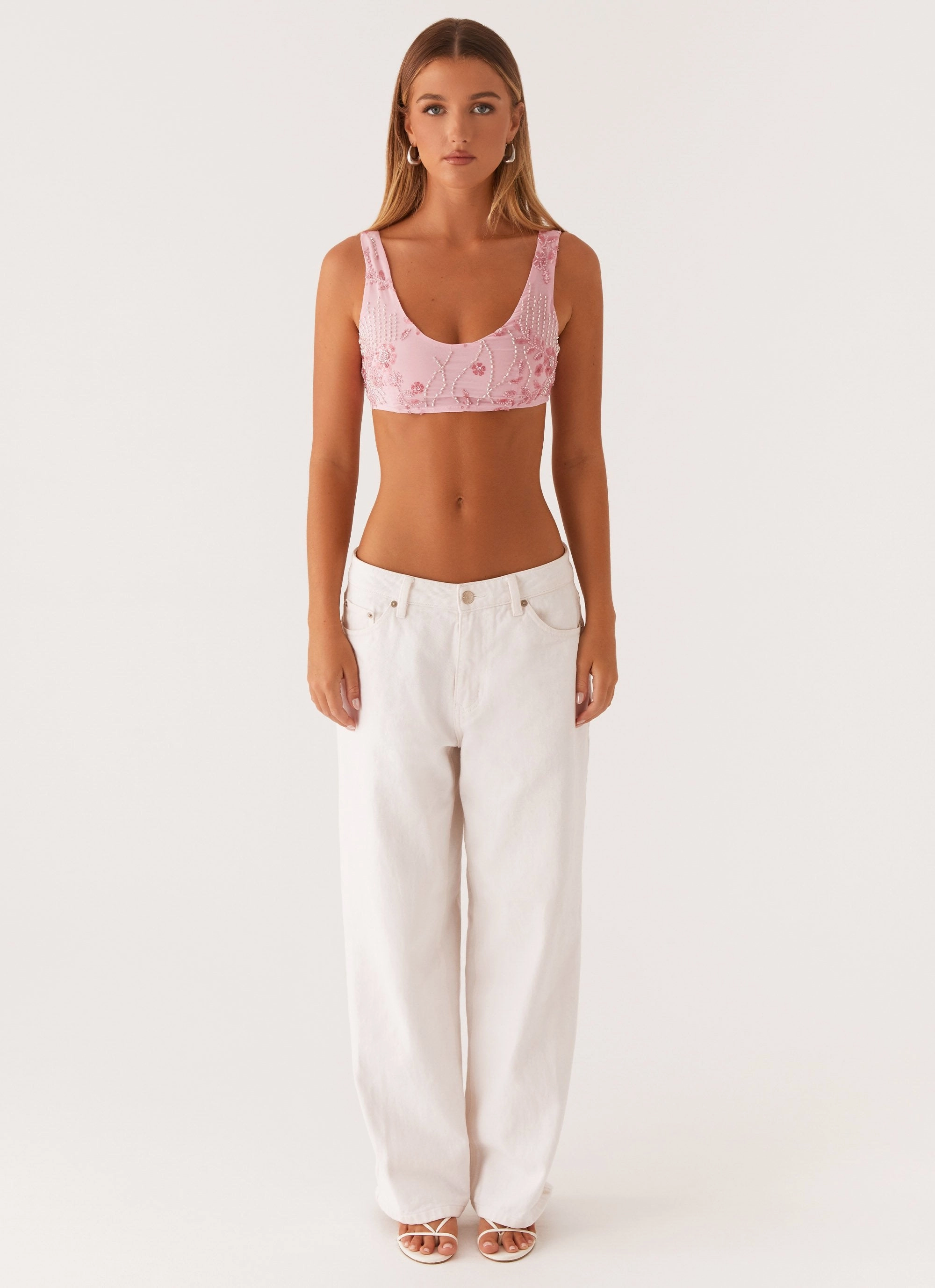 Mercer Sequin Bralette - Pink