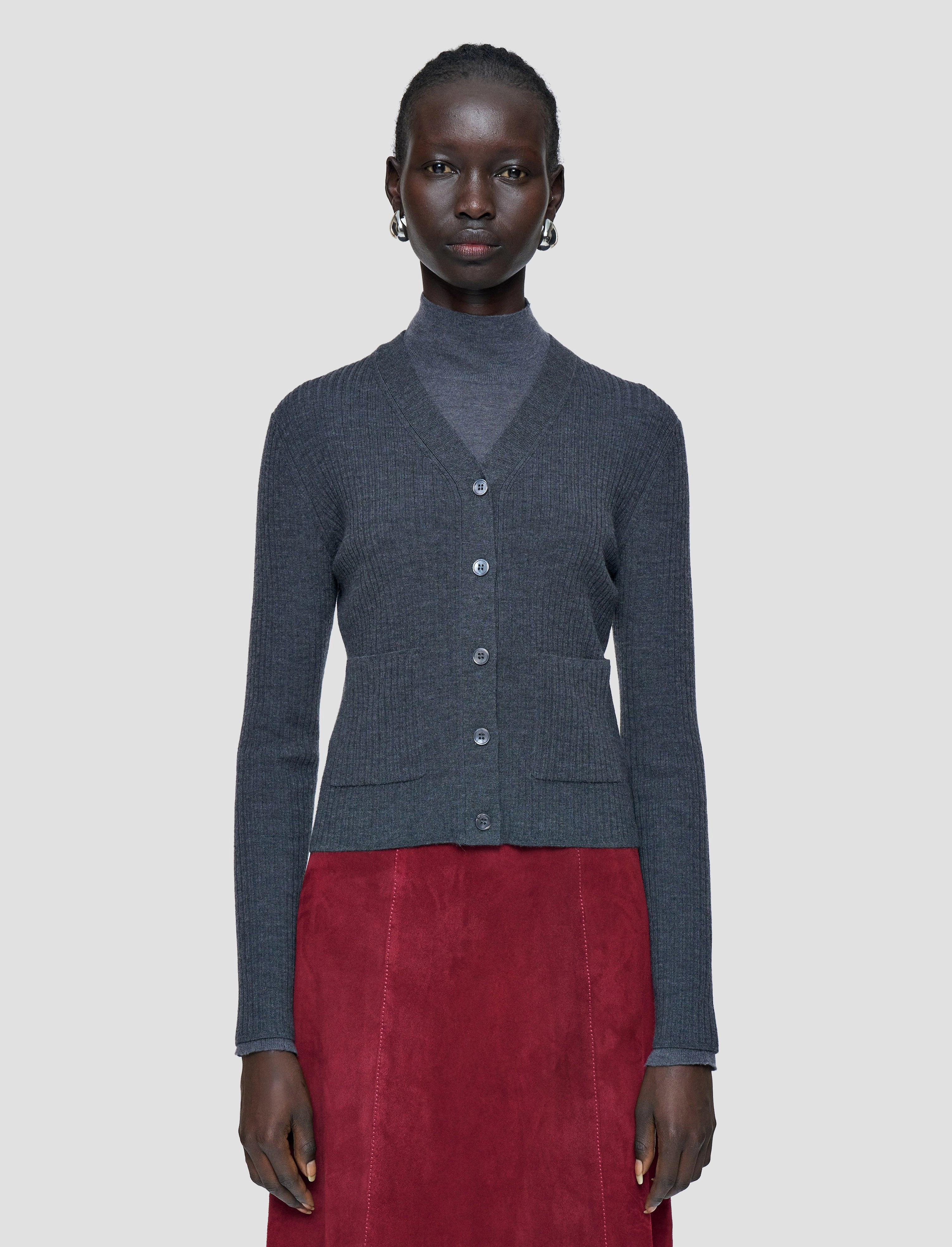 Merino Rib Knit Cardigan