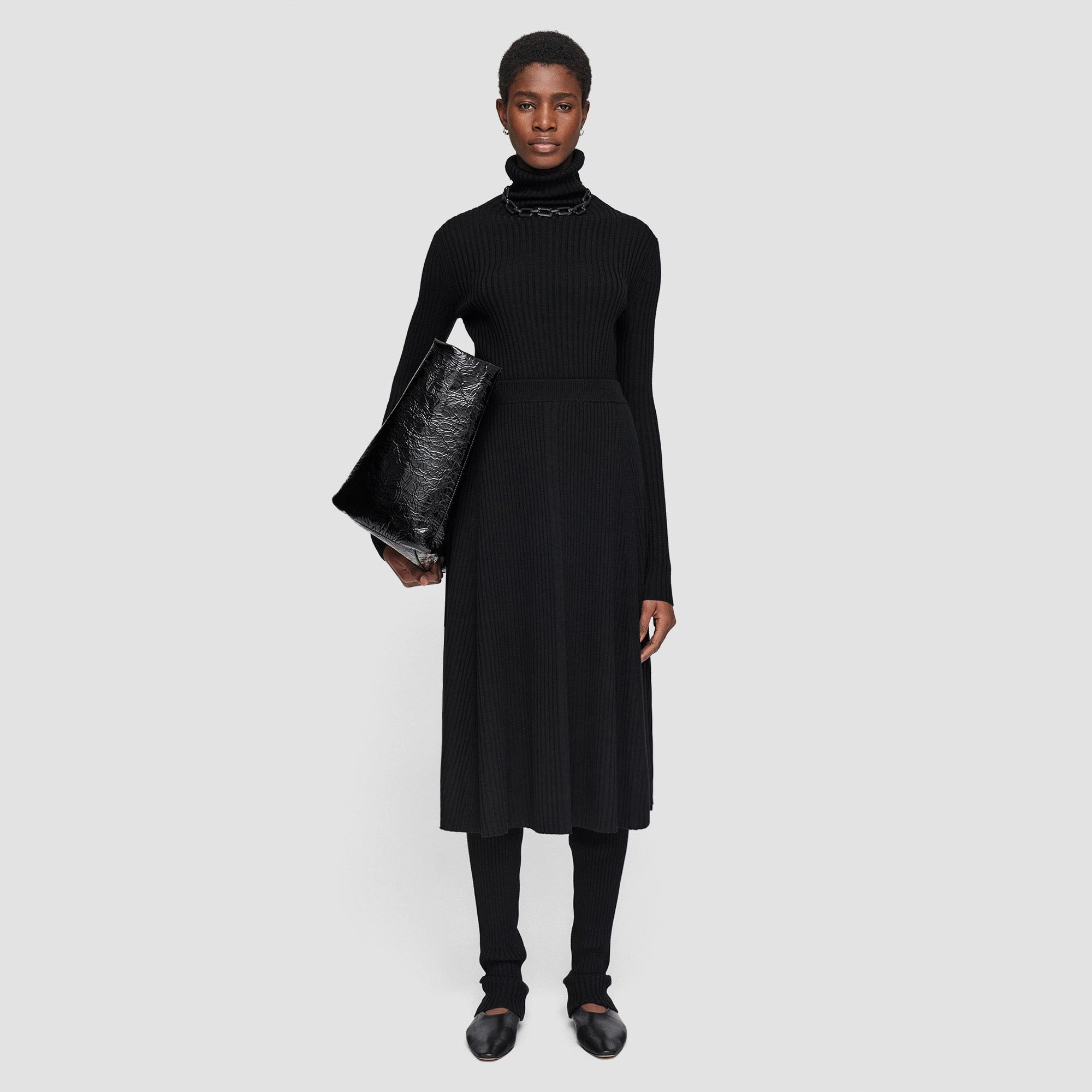 Merino Silk Rib Skirt