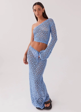 Merliah Crochet Maxi Skirt - Blue Merliah Crochet Maxi Skirt - Blue