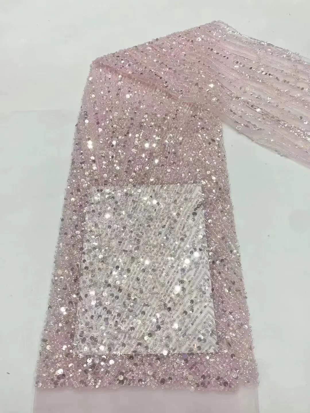Mermaid Pearls Spaghetti Strap Side Slit Prom Gown