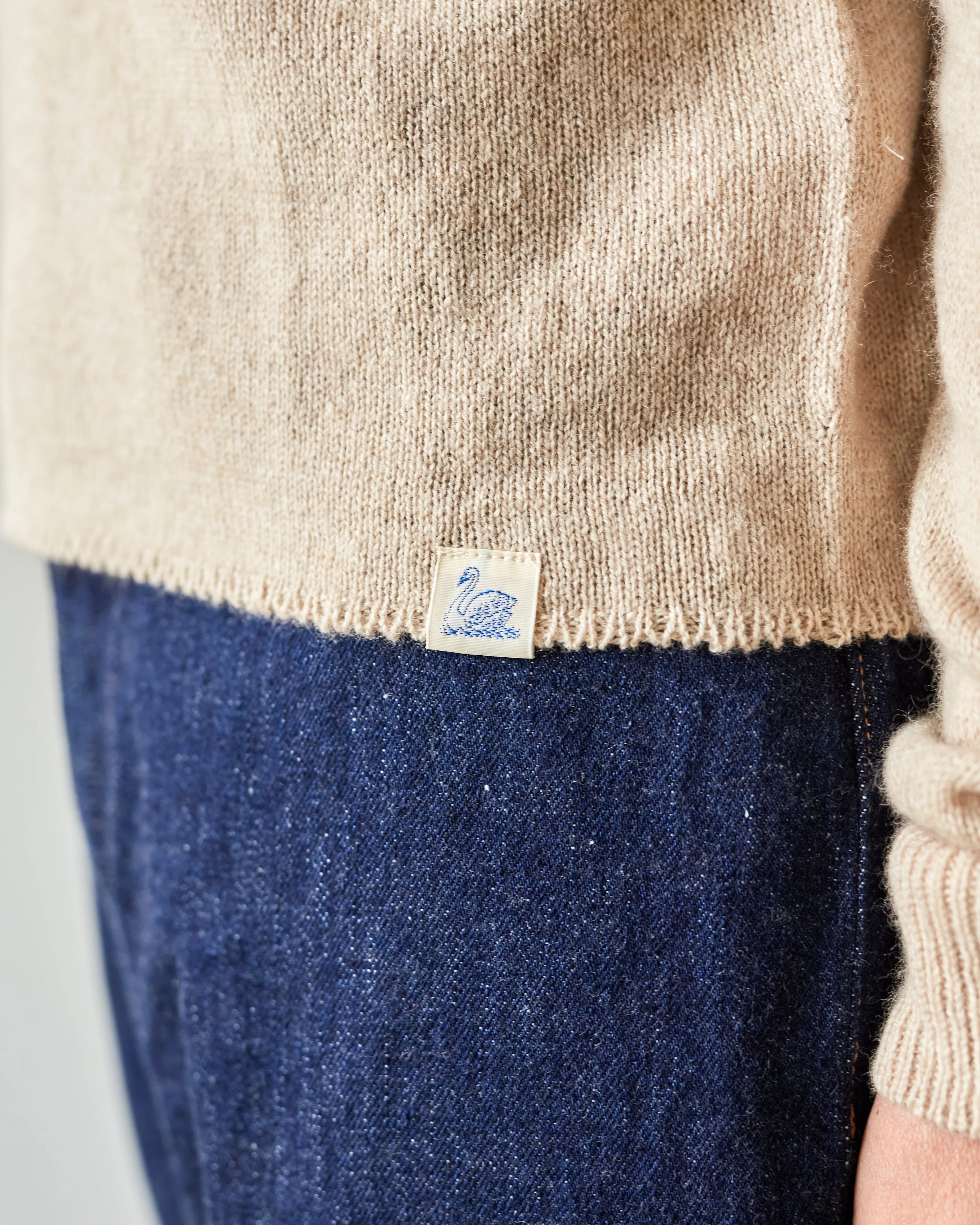 Merz b. Schwanen Crew Neck Pullover, Nature Mel.