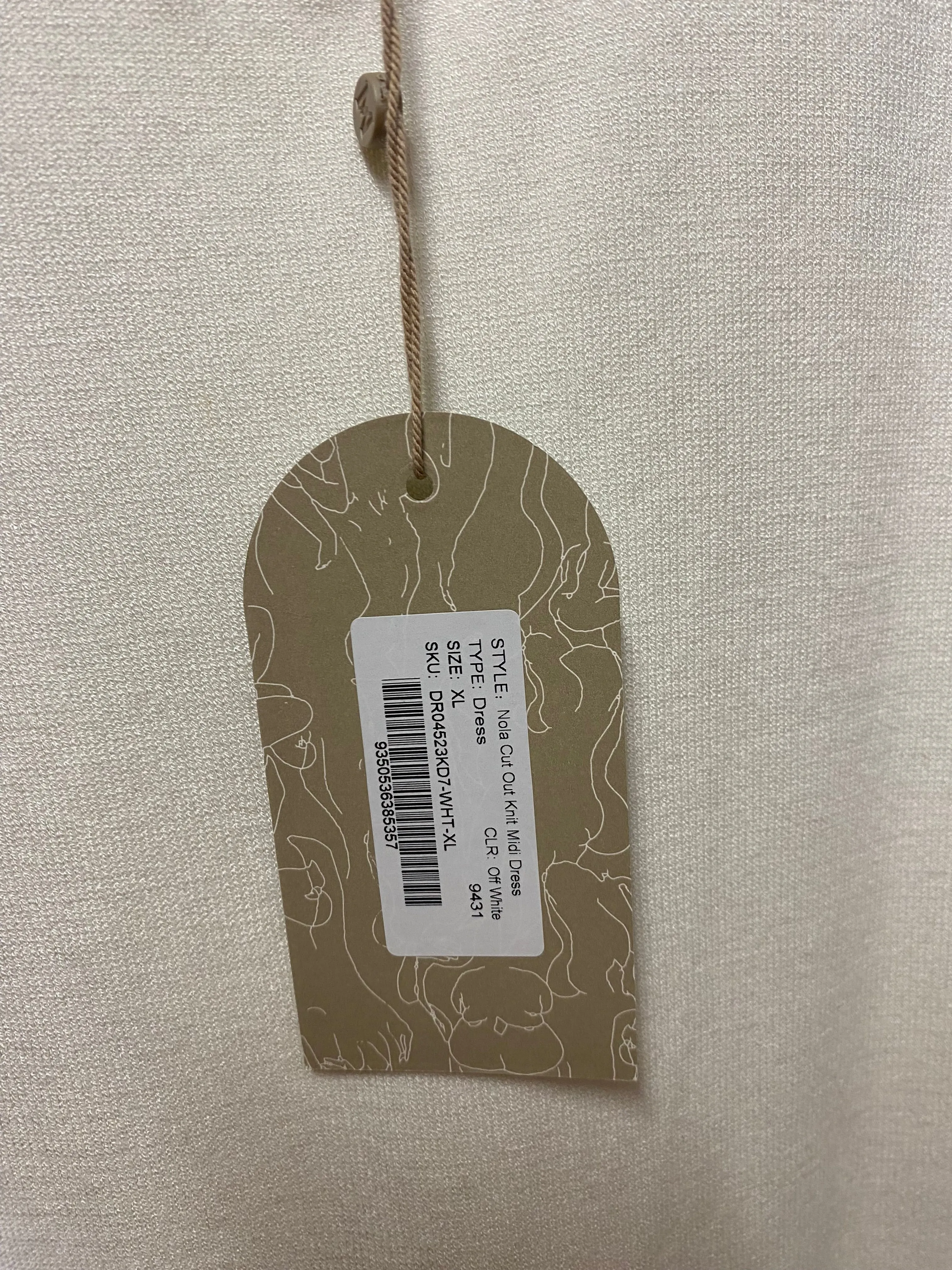 Meshki Sleeveless Cream knit Dress XL BNWT