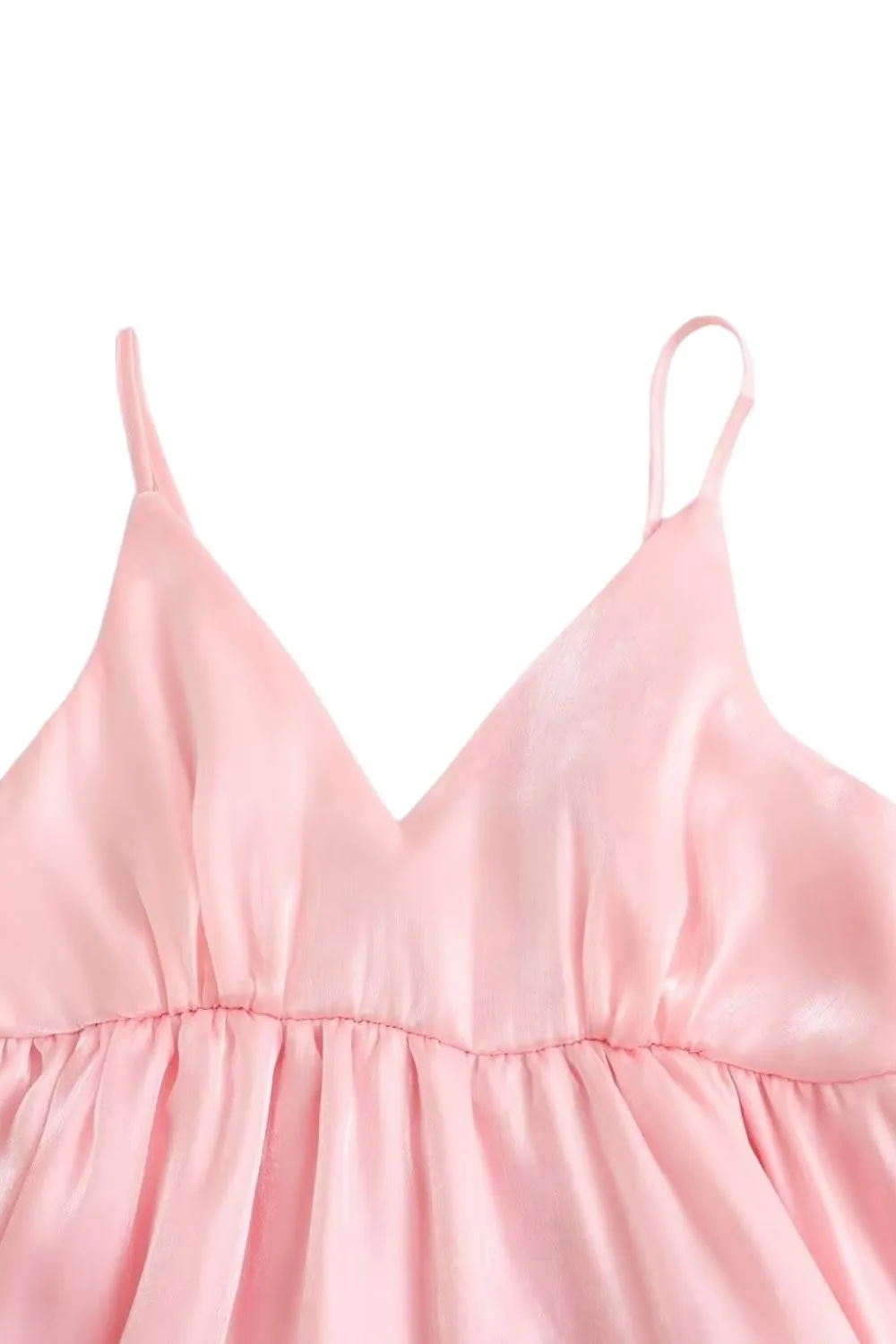 ‘Mia’ Pink Halter Puff Dress