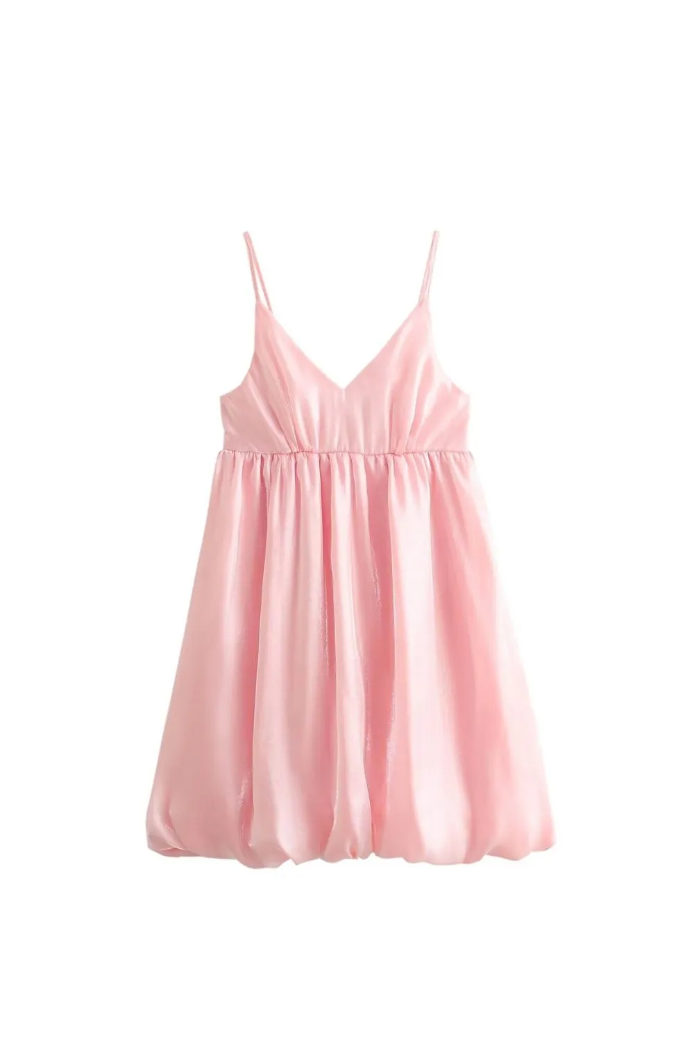 ‘Mia’ Pink Halter Puff Dress