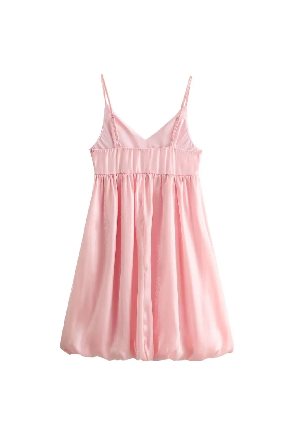 ‘Mia’ Pink Halter Puff Dress