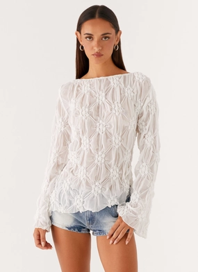 Mia Long Sleeve Top - Ivory Mia Long Sleeve Top - Ivory