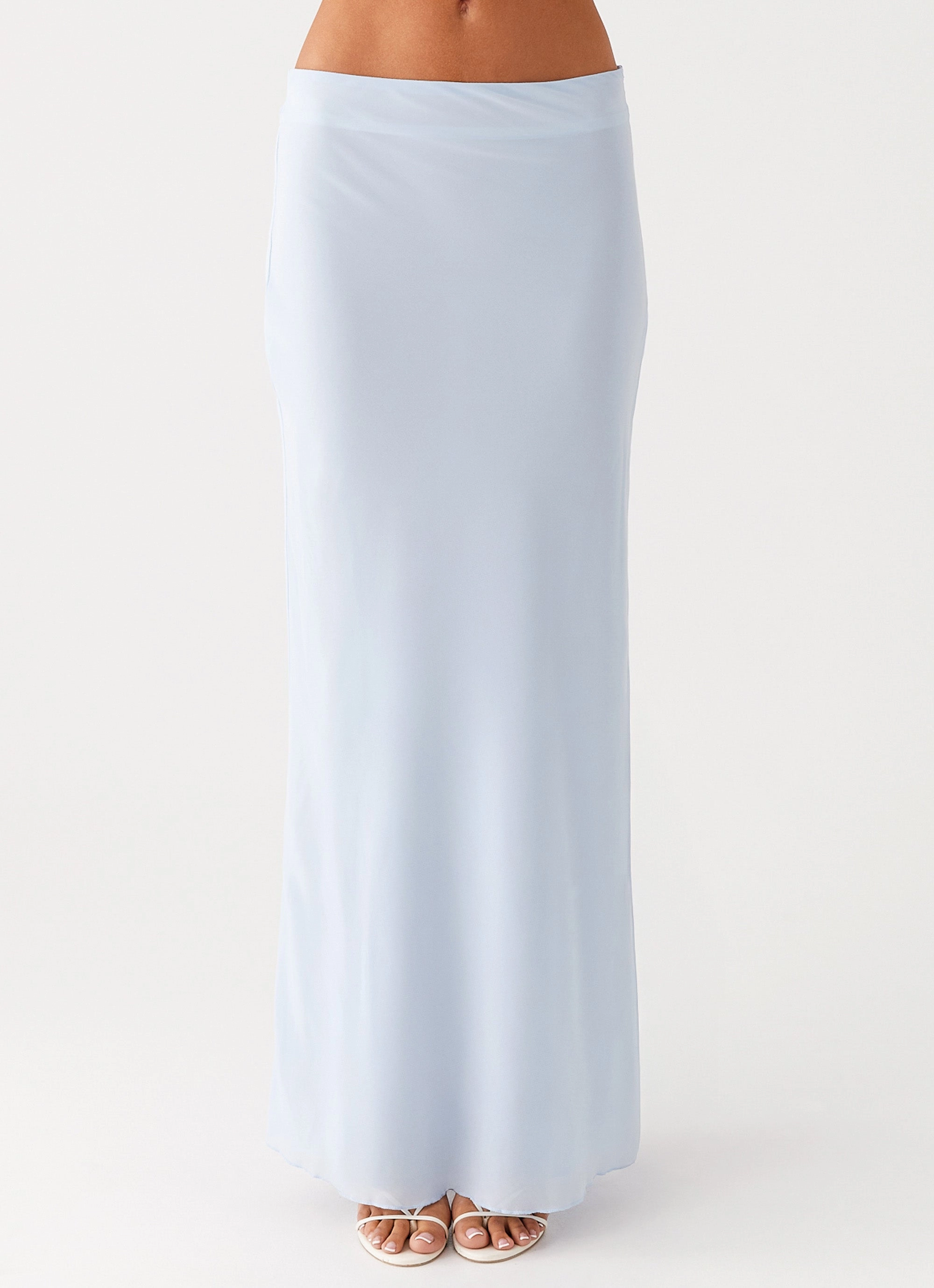 Michaella Chiffon Maxi Skirt - Blue