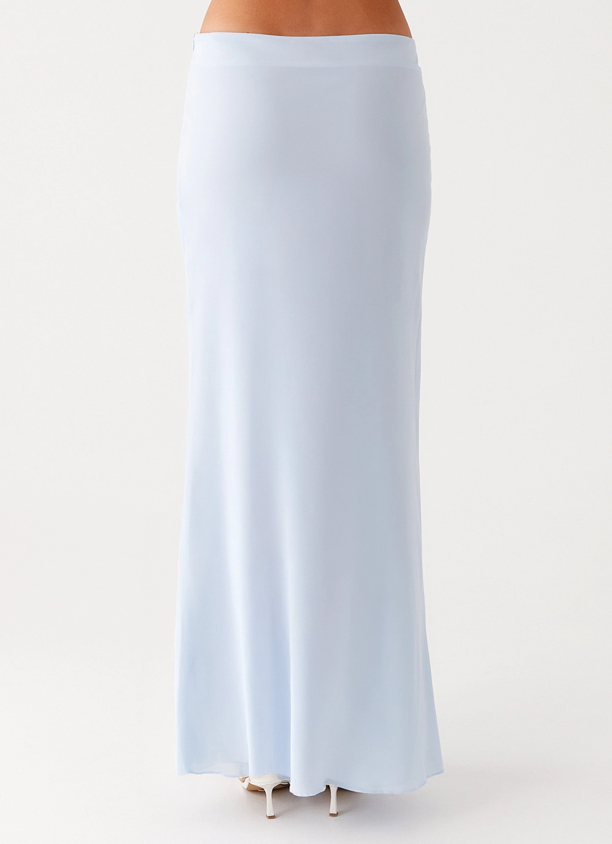 Michaella Chiffon Maxi Skirt - Blue