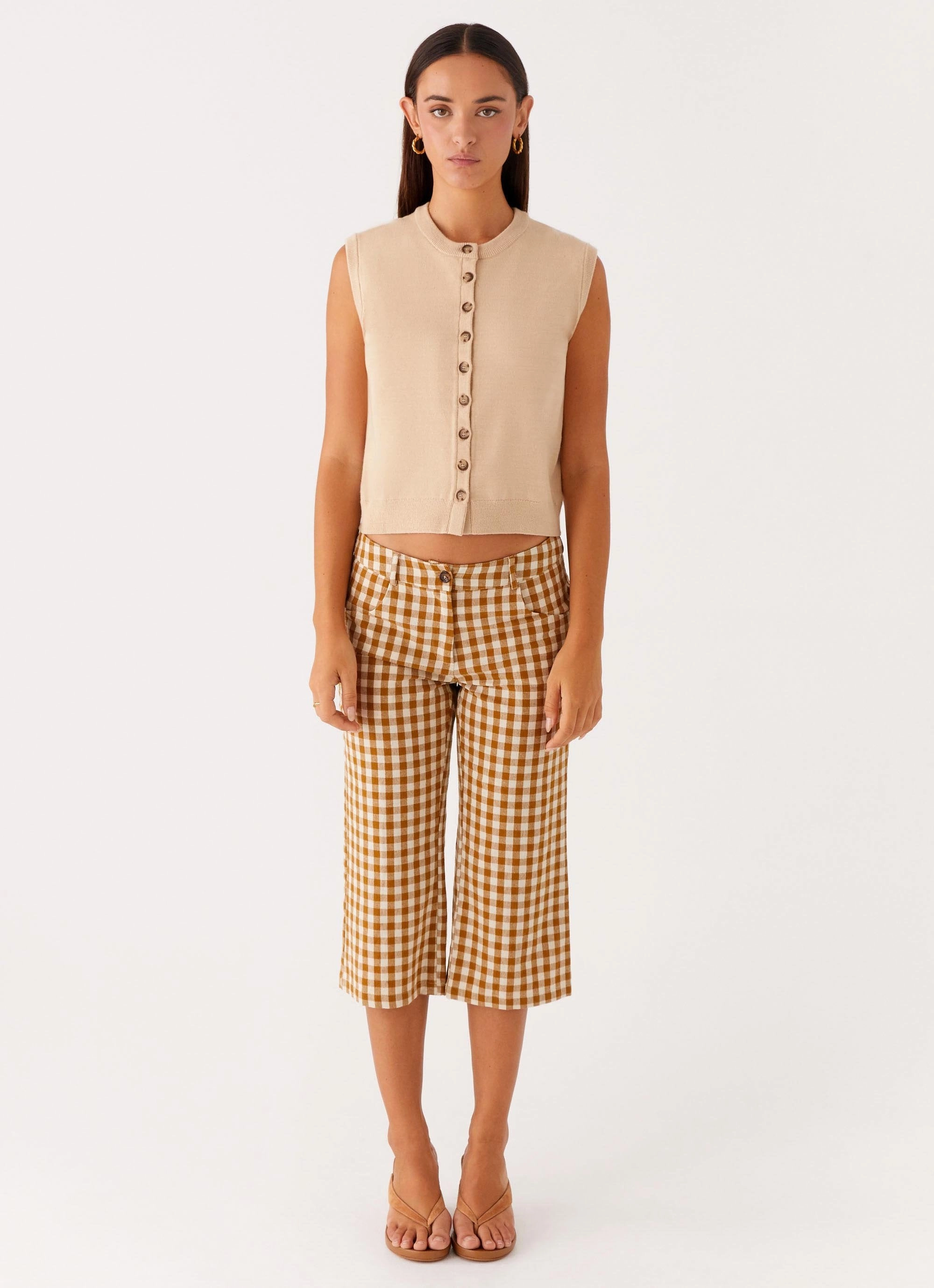 Mickey Knit Vest - Cream