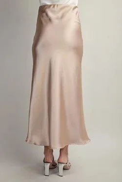 Midi Satin Skirt