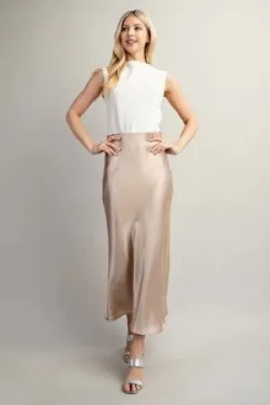 Midi Satin Skirt