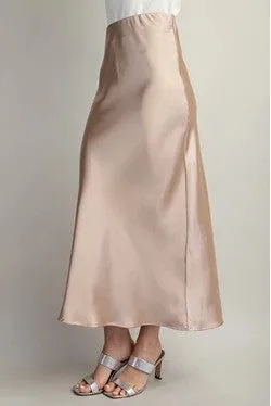 Midi Satin Skirt