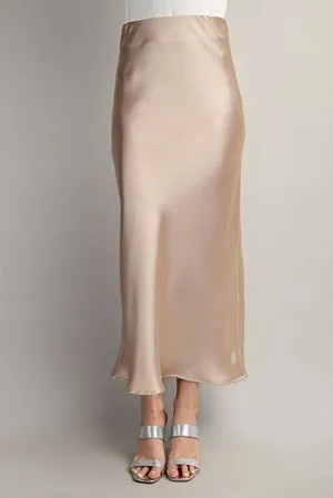 Midi Satin Skirt