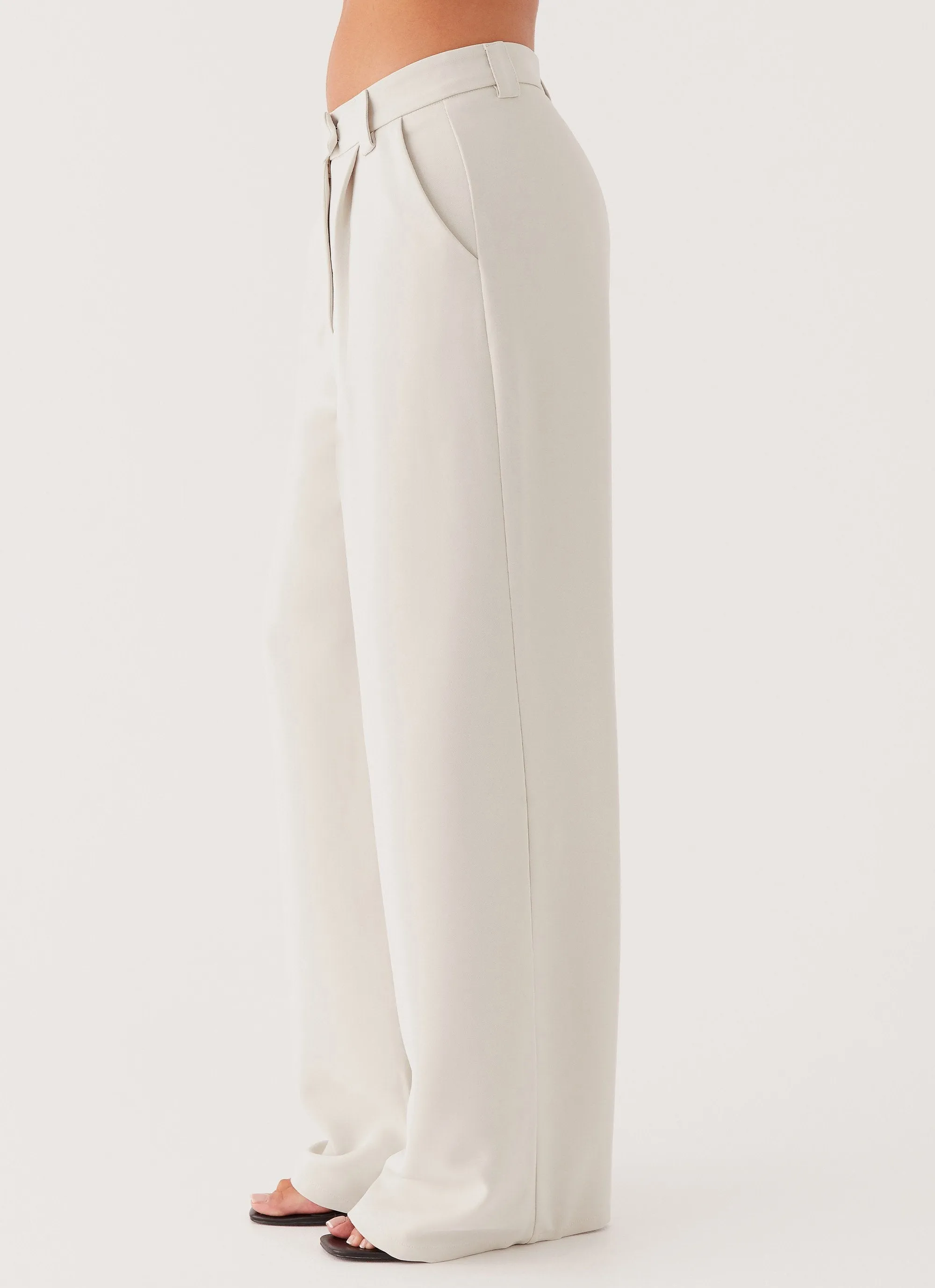 Midnight City Suit Pants - Pebble