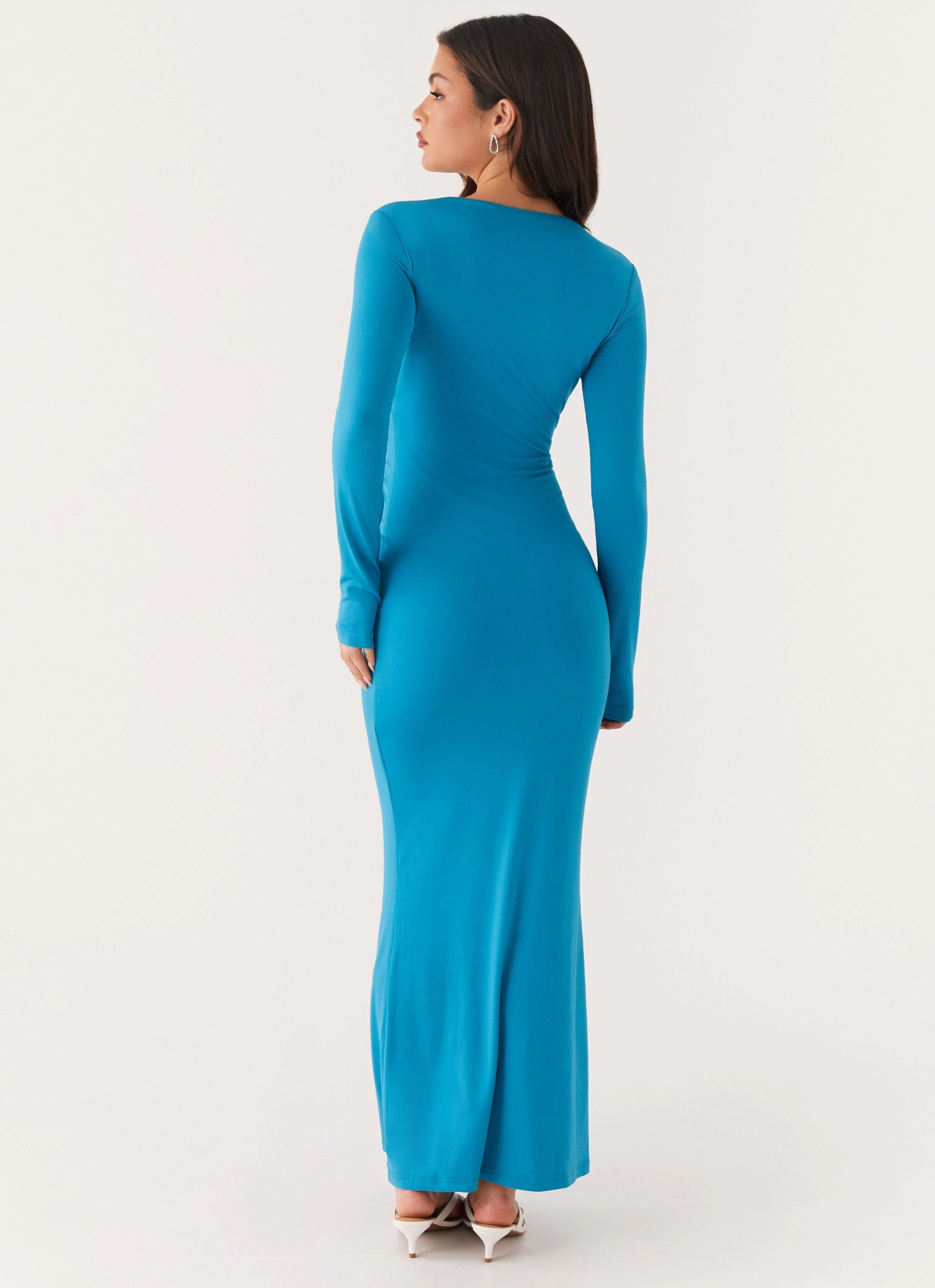 Miesha Long Sleeve Maxi Dress - Blue
