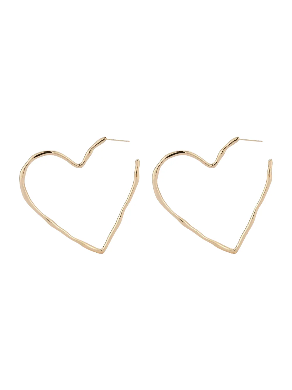 Mignonne Gavigan Emilie Heart Hoop Earrings in Gold