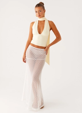 Milos Scarf Halter Neck Top - Yellow Milos Scarf Halter Neck Top - Yellow