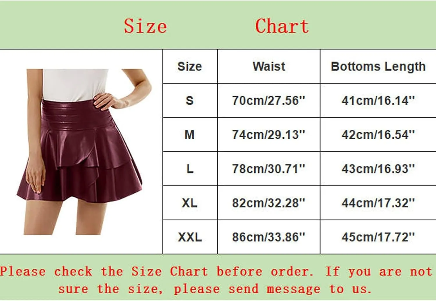 Mini Skirt Women's PU Leather Skirt Pleated Design Solid Color Irregular A Line Skirt Ruffle Skirt