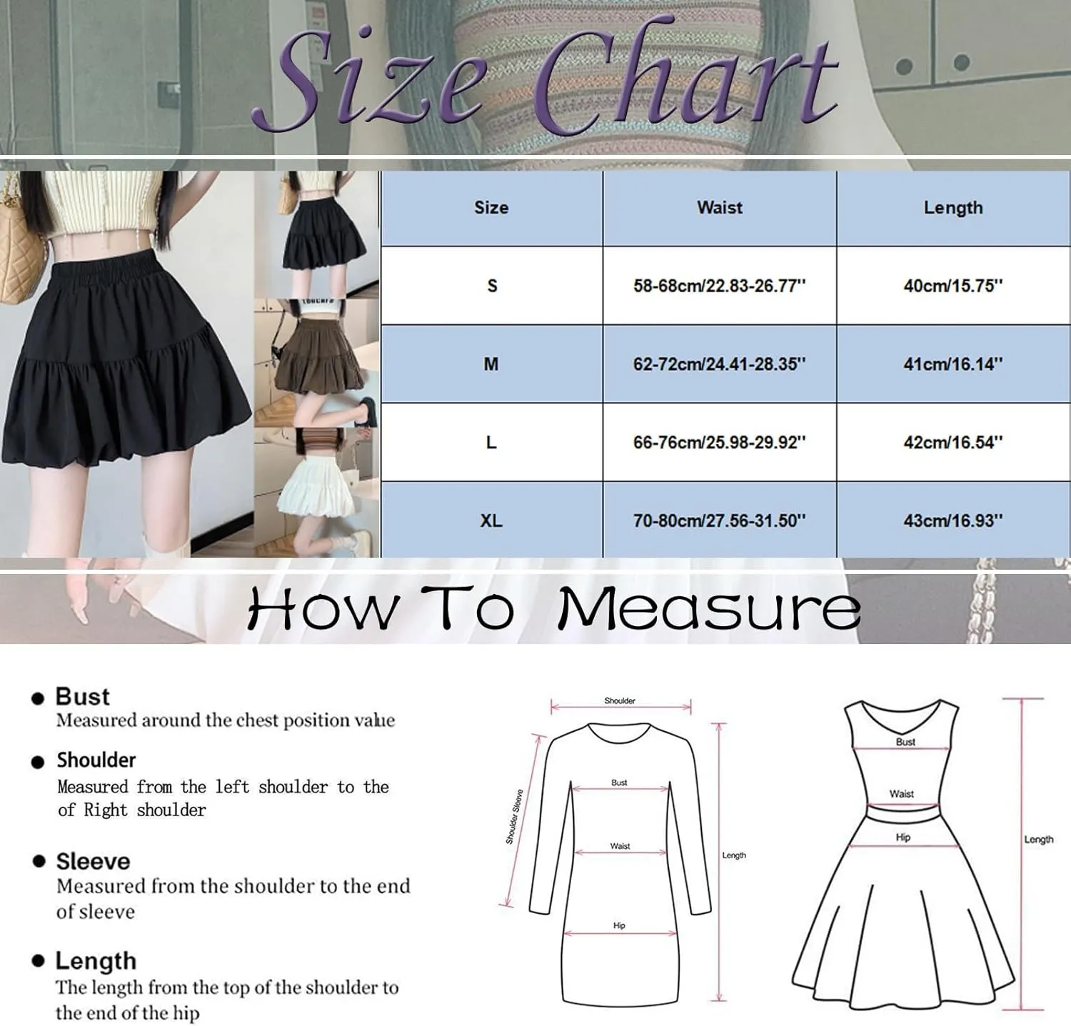 Mini Skirt Women's Solid High Waisted Sweet Pleated A Line Bubble Skirt A Line Flowy Petticoat Skirt for Women