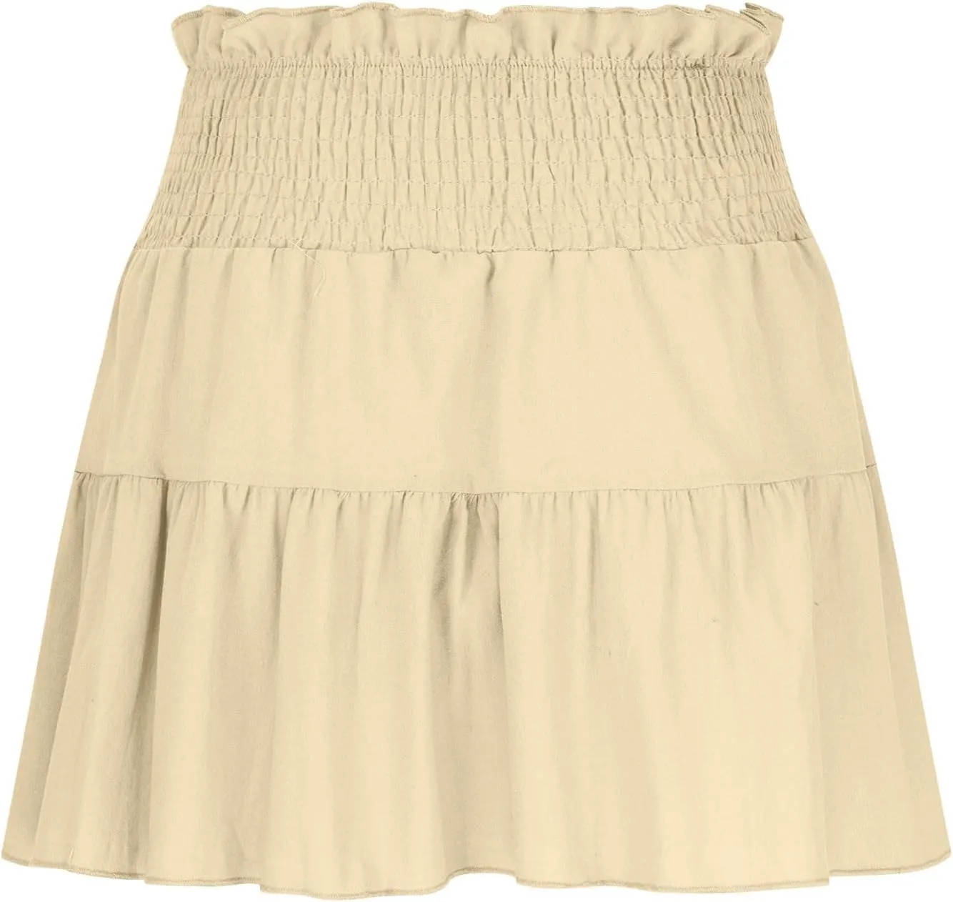 Mini Skirts Women Flowy Casual Summer Short Skirts High Waisted Skater Skirts A Line Boho Skirts for Beach Vacation