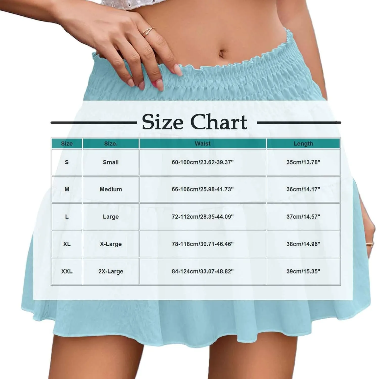 Mini Skirts Women Flowy Casual Summer Short Skirts High Waisted Skater Skirts A Line Boho Skirts for Beach Vacation