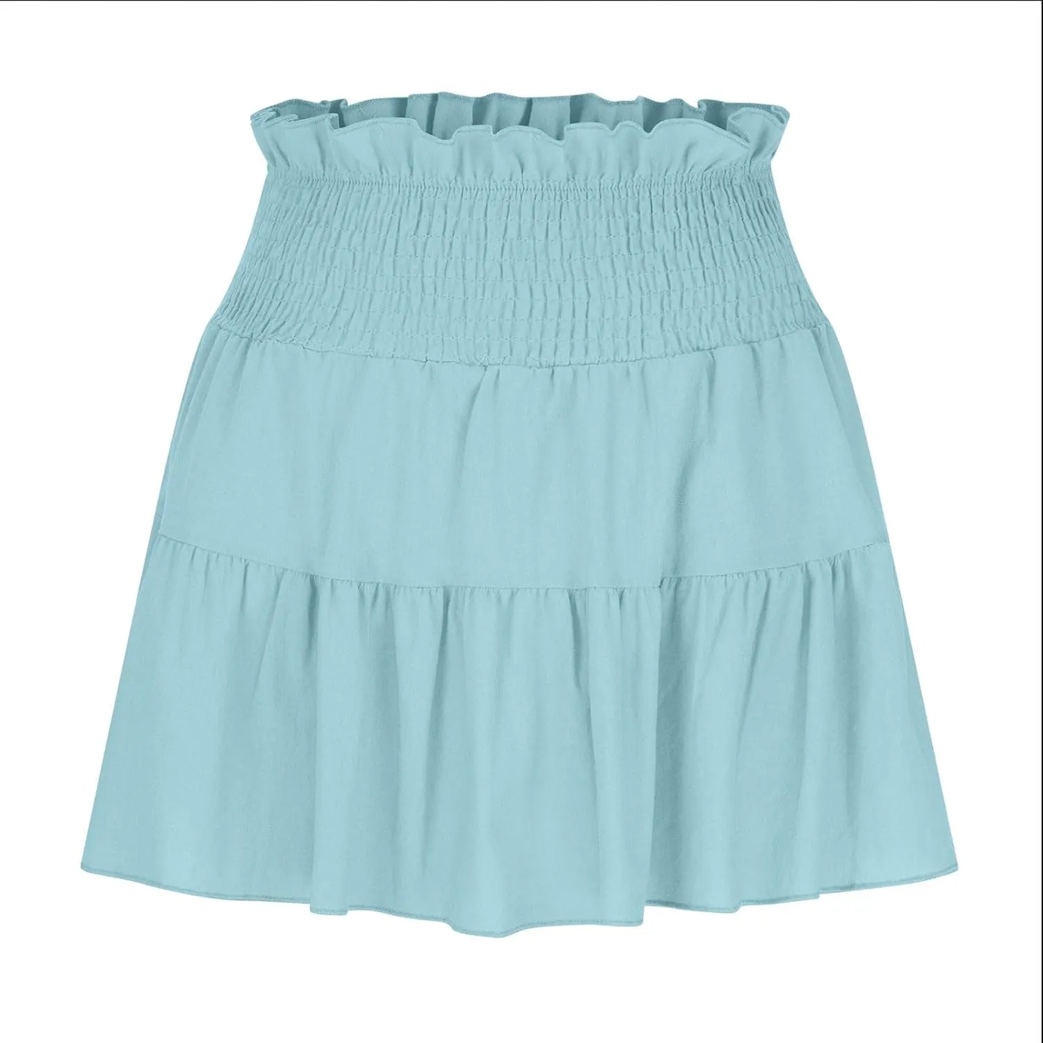 Mini Skirts Women Flowy Casual Summer Short Skirts High Waisted Skater Skirts A Line Boho Skirts for Beach Vacation