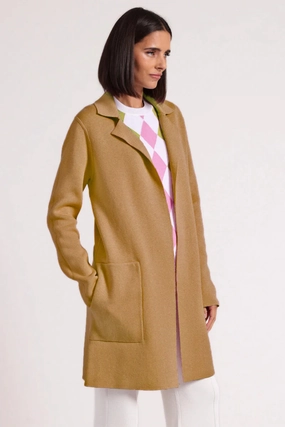 Minnie Rose Cotton Cashmere Solid Double Face Notch Collar Coat Minnie Rose Cotton Cashmere Solid Double Face Notch Collar Coat