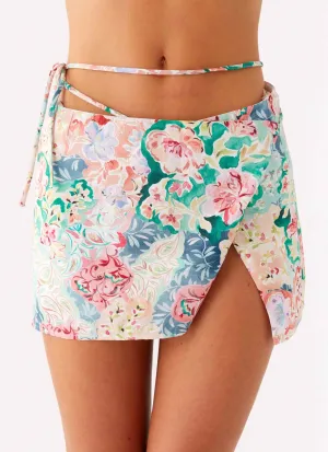 Miradelle Wrap Mini Skirt - Santorini Floral Miradelle Wrap Mini Skirt - Santorini Floral