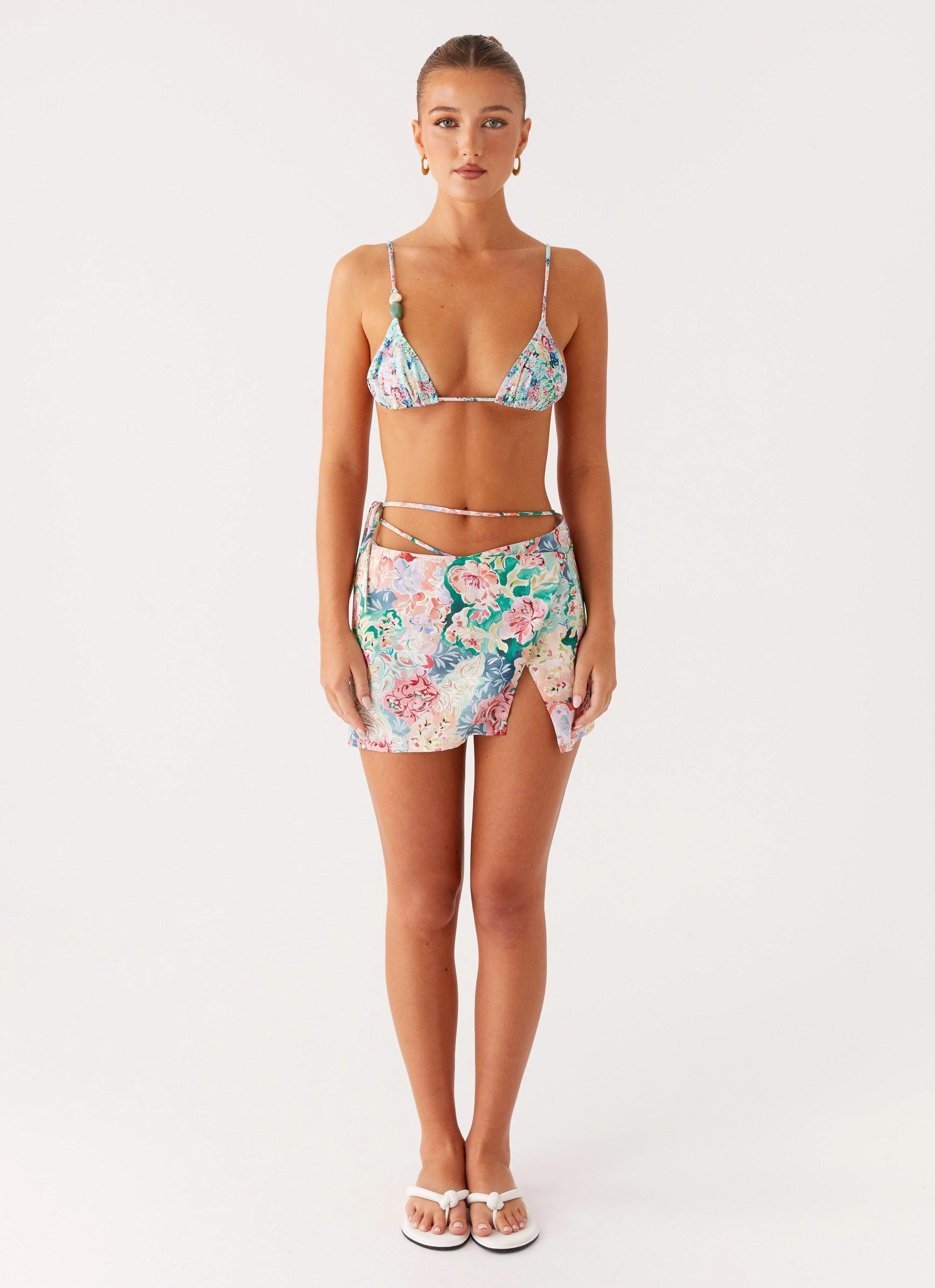 Miradelle Wrap Mini Skirt - Santorini Floral