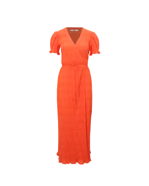 MIRELLA SHORT SLEEVE WRAP DRESS APEROL