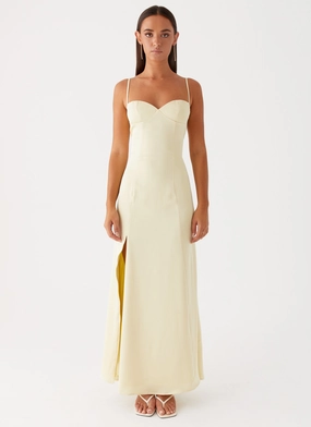 Miss Bloom Maxi Dress - Lemon Miss Bloom Maxi Dress - Lemon