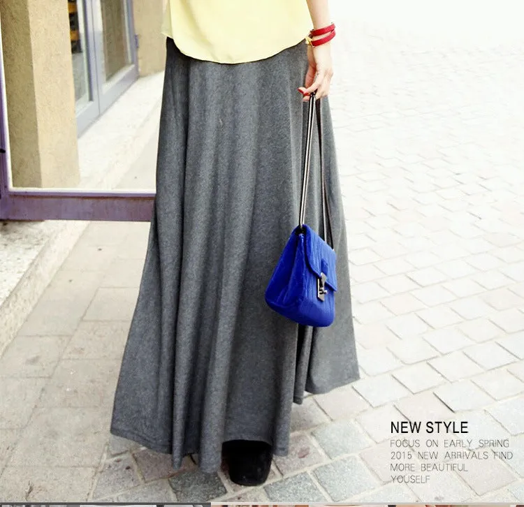 Modal High Waist Skirt Women Niche Flare OL Korean A-Line Skirt