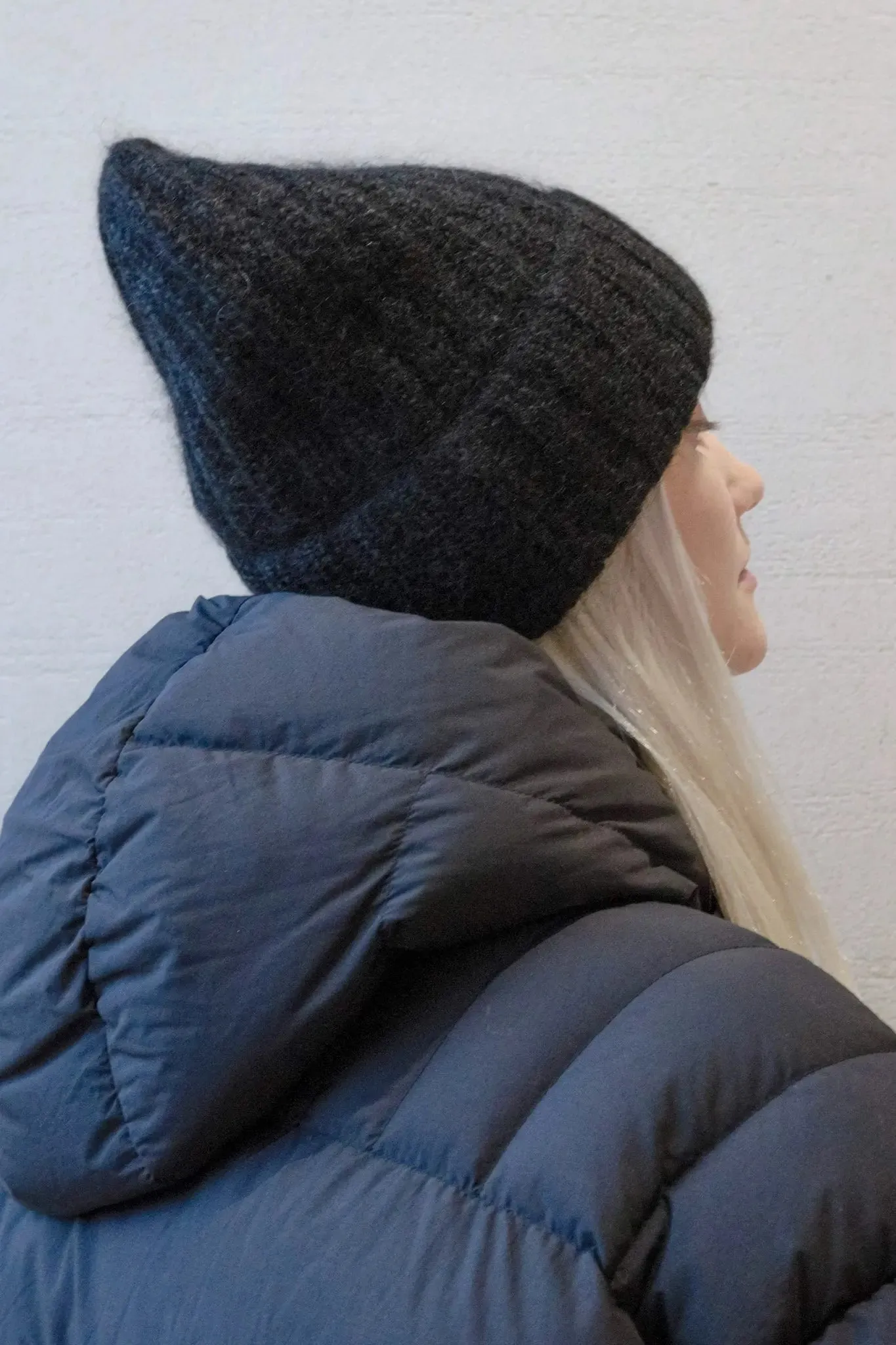 Mohair and Wool Knit Beanie