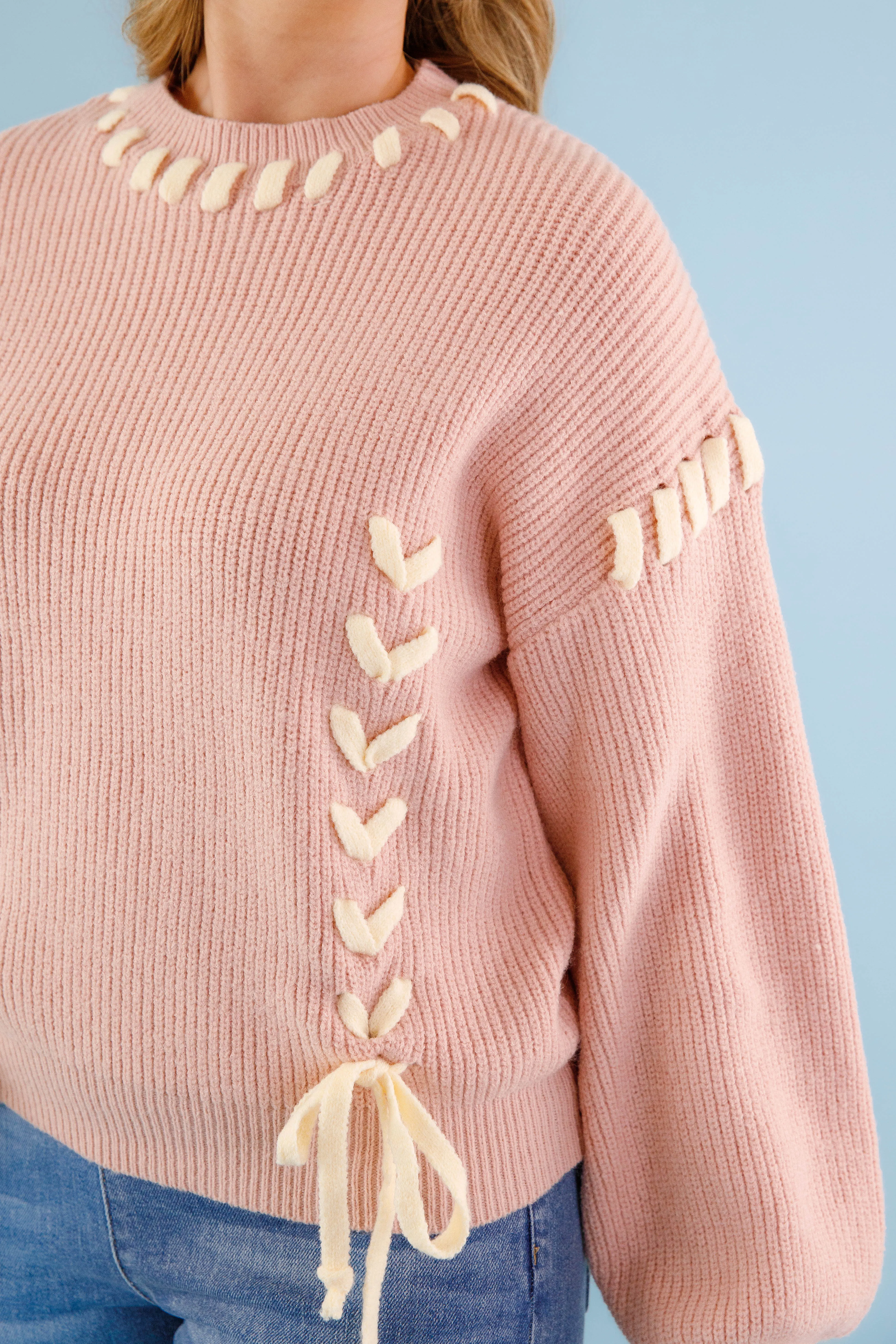 Moment In Time Sweater-Blush