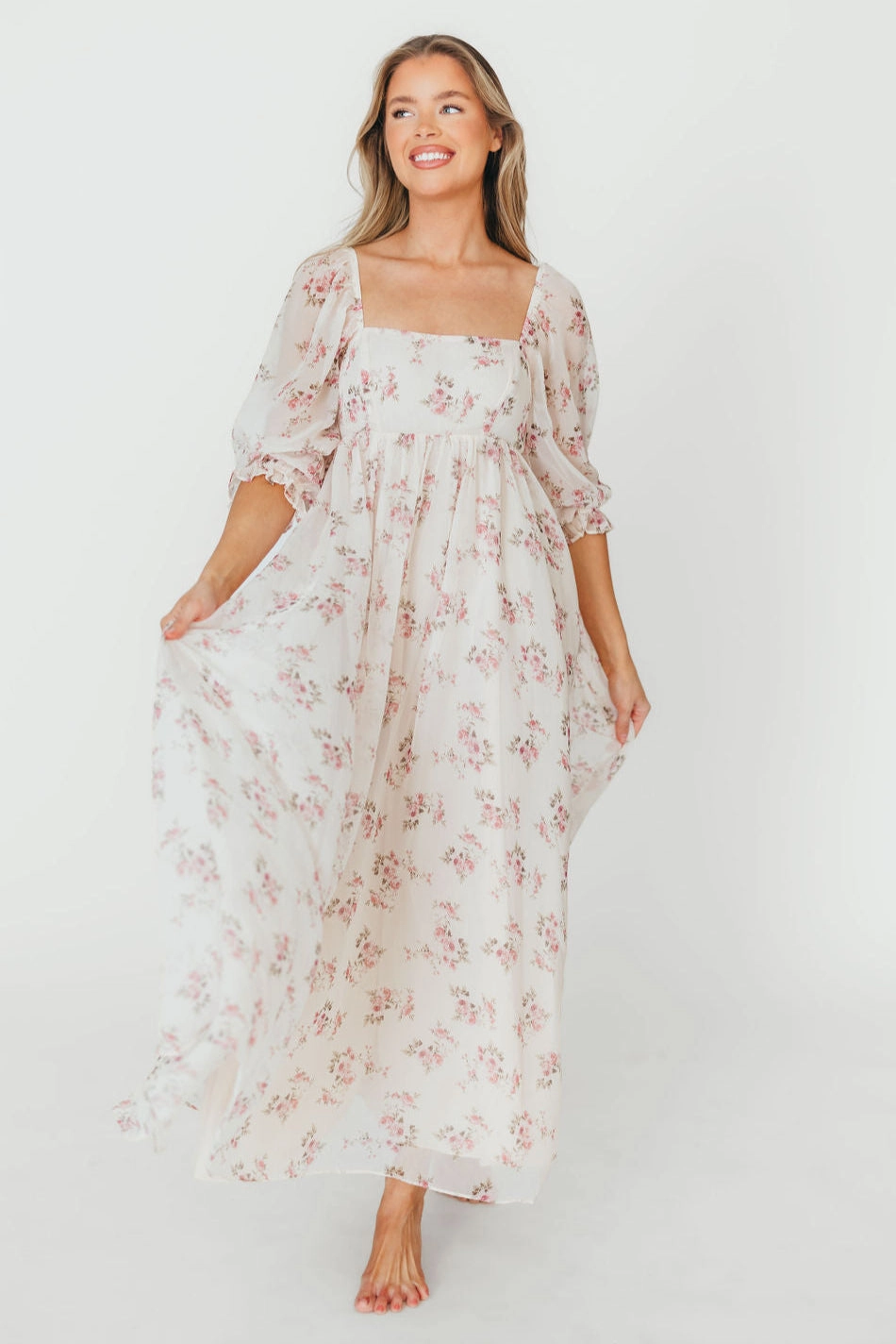 Mona Maxi Dress in Pink Floral *Final-Sale*