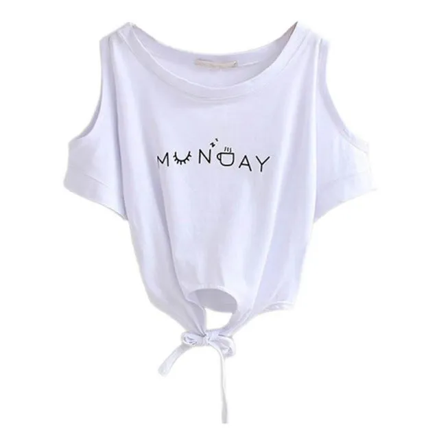 Monday Vibe Cold Shoulder Crop Top