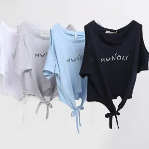 Monday Vibe Cold Shoulder Crop Top